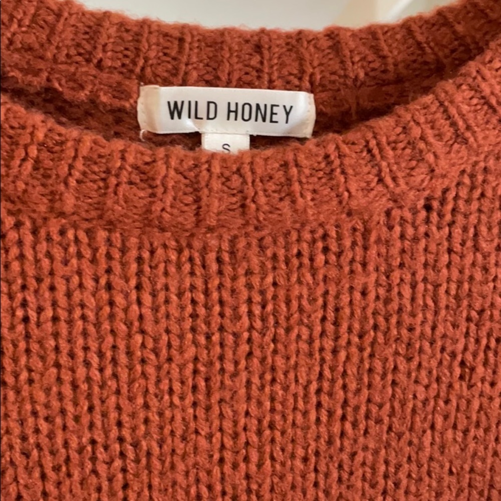 Wild Honey Burnt Orange Chunky Sweater - Picture 3 of 4